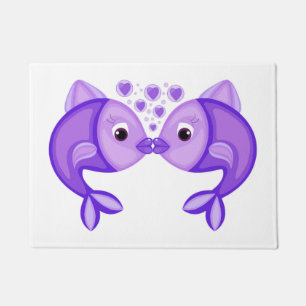 KISSING VIS DEURMAT