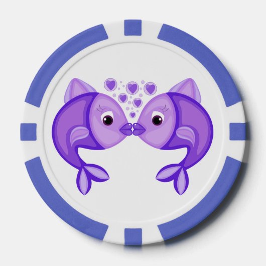 KISSING VIS POKER CHIPS (Voorkant)