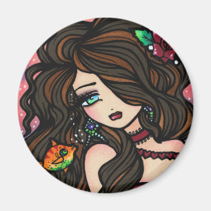 "Kissy Fish" Mermaid Magnet Magneet