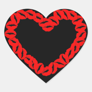 Kissy Heart Hart Sticker