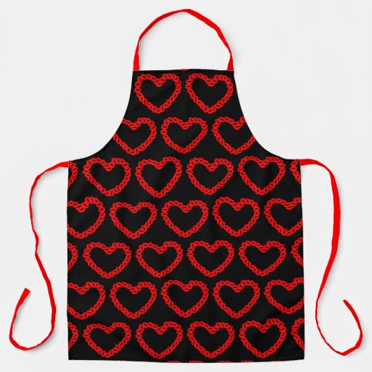 Kissy Lips Hearts Schort (Voorkant)