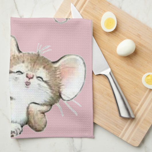 Kissy Mouse Theedoek (Quarter Fold)