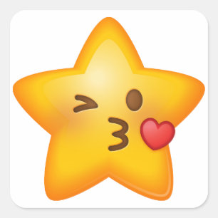 Kissy Star Emoji Stickers