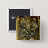 Kist van Tutankhamun Vierkante Button 5,1 Cm (Voorkant /achterkant)