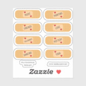 Kit bandaid anti-dépression Sticker en vinyle pers (Feuille)