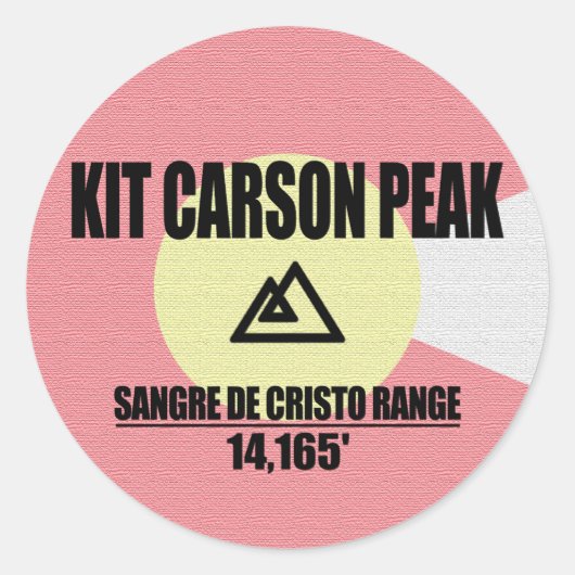 Kit Carson Peak Ronde Sticker (Voorkant)