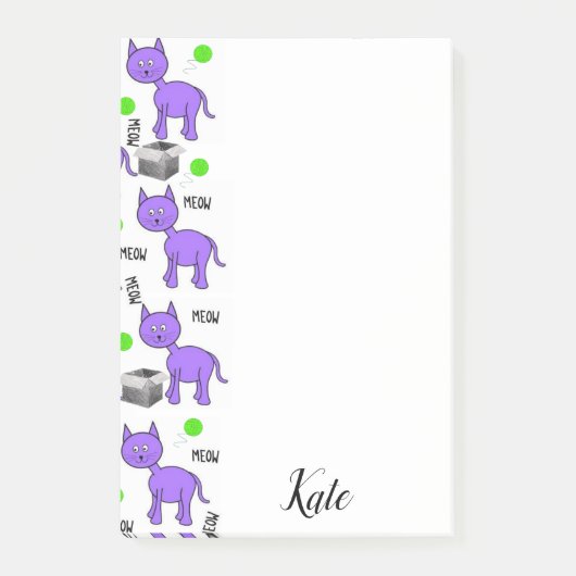 Kit Chat Violet Post-it Notes (Devant)