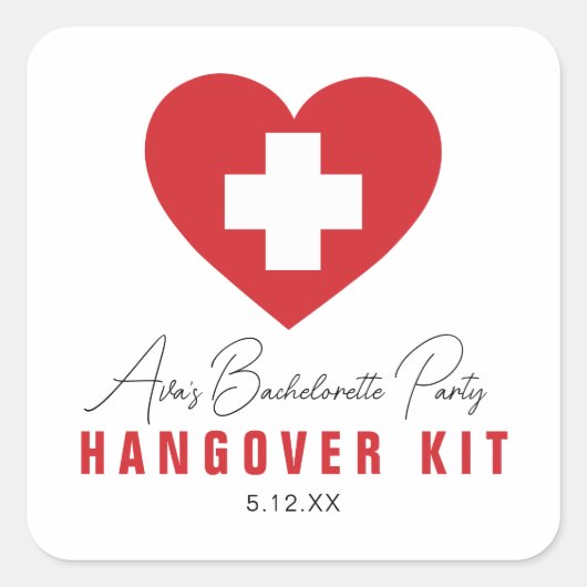 Kit de gueule de bois Autocollants personnalisés (Devant)