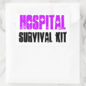 Kit de survie à l'hôpital violet et noir Étiquette (Sac)