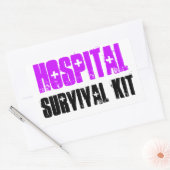 Kit de survie à l'hôpital violet et noir Étiquette (Enveloppe)
