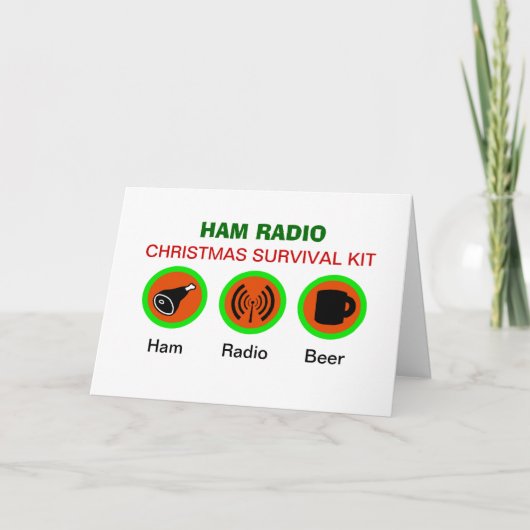Kit de survie de Noël de la radio de jambon Carte (Devant)