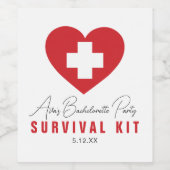 Kit de survie Étiquette de bouteille de vin person (Étiquettes simples)