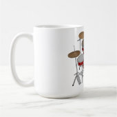 Kit de tambour 5 pièces - Rouge - Mug de café - En (Gauche)