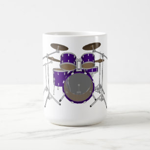 Kit de tambour 5 pièces :Violet: Coffee Mug : Ens