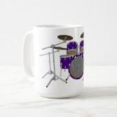 Kit de tambour 5 pièces :Violet: Coffee Mug : Ense (Devant gauche)