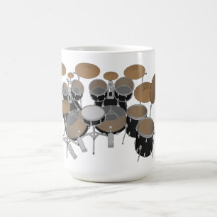 Kit de tambour noir 10 pièces - Mug de café