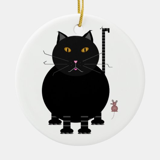 Kit Kat en Mouse Keramisch Ornament (Voorkant)