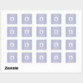KIT LIGNE BLEUE Petits Stickers Carré + Initiale (Feuille)