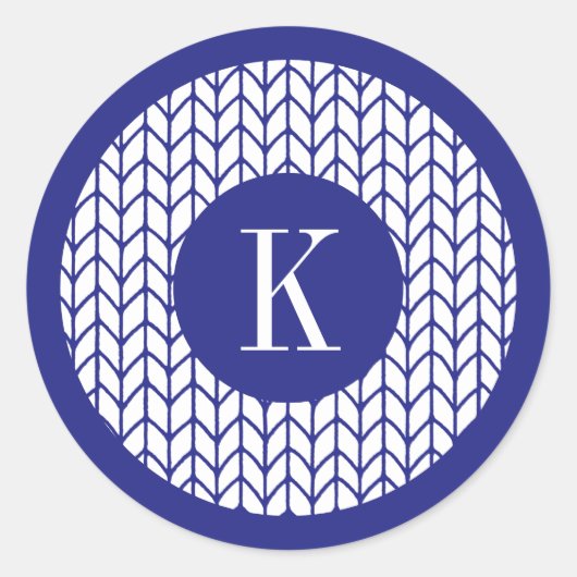 KIT LIGNE BLEUE Petits Stickers Rond + Initiale II (Devant)