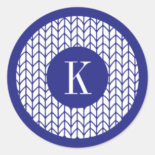 KIT LIGNE BLEUE Petits Stickers Rond + Initiale II