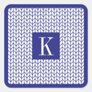 KIT LIGNE BLEUE Stickers petit Carré + Initiale II
