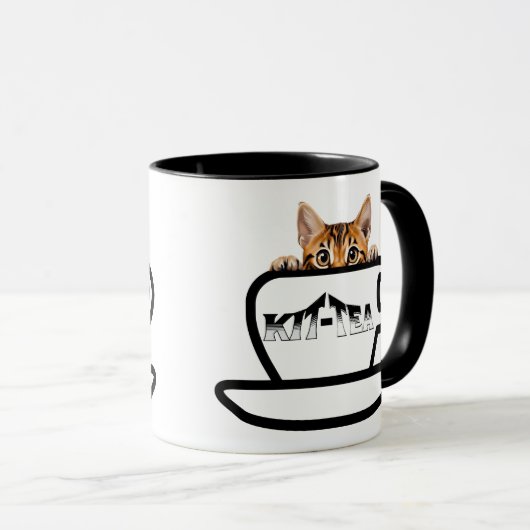 Kit-Tea 15oz Mok: exclusief voor kattenliefhebbers Mok (Voorkant rechts)
