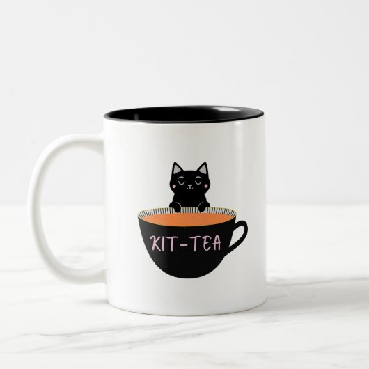 KIT-TEA BLACK CAT TWEEKLEURIGE KOFFIEMOK (Links)