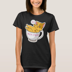 Kit Tea Cat Cute en Cat 3 T-shirt