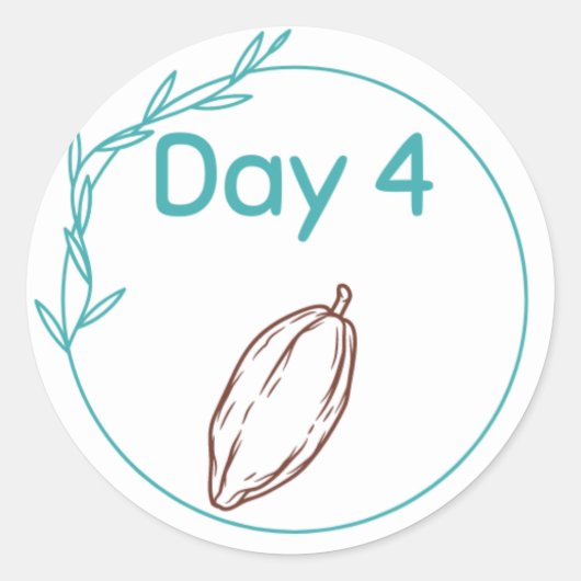 Kit voor Chocolade Tasting Dag 4 Ronde Sticker (Voorkant)