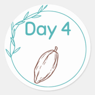 Kit voor Chocolade Tasting Dag 4 Ronde Sticker