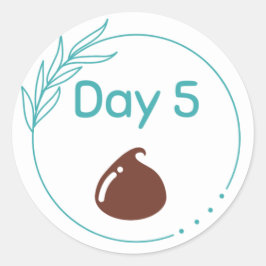 Kit voor Chocolade Tasting Dag 5 Ronde Sticker