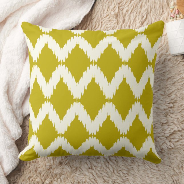 Kit Zig Zag Chartreuse en Ivoor Design Kussen (Deken)