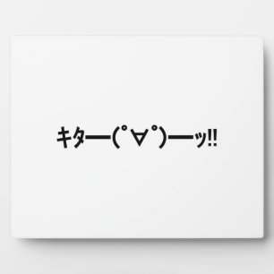 KITA!! Emoticon キタ━━━(゜∀゜)━━━ッ!! Japanse Kaomoji Fotoplaat