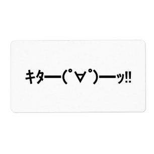 KITA! Emoticon タ ━) ━(! ∀! ゜! Japanse Kaomoji Etiket