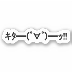 KITA! Emoticon タ ━) ━(! ∀! ゜! Japanse Kaomoji Sticker