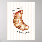Kitchen Art Print Un Croissant S'il Vous Plaît (Voorkant)