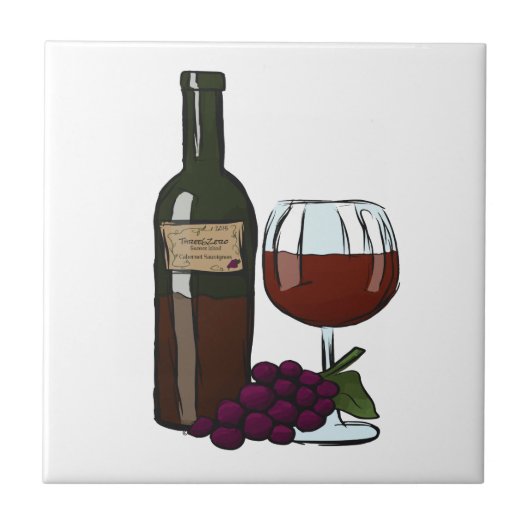 Kitchen Backsplash Tile cabernet sauvignon wine Tegeltje (Voorkant)