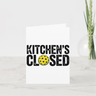Kitchen closed vintage paddleball funny pickleball kaart