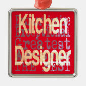 Kitchen Designer Extraordinaire Metalen Ornament (Voorkant)