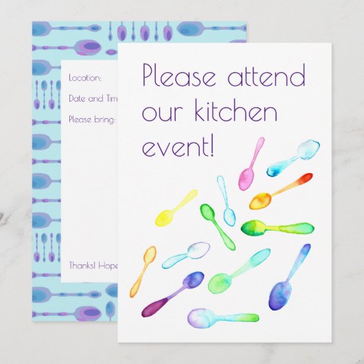 Kitchen Event Kaart (Voorkant / Achterkant)