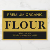 Kitchen Flour Label Custom Storage Sticker (Étiquettes simples)