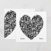 Kitchen Foodies Heart Custom Wedding Invitation Kaart (Voorkant / Achterkant)