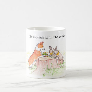 Kitchen Gardener - Corgi en Bunnies Koffiemok