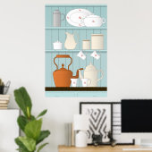  Kitchen Illustratie Poster (Thuiskantoor)