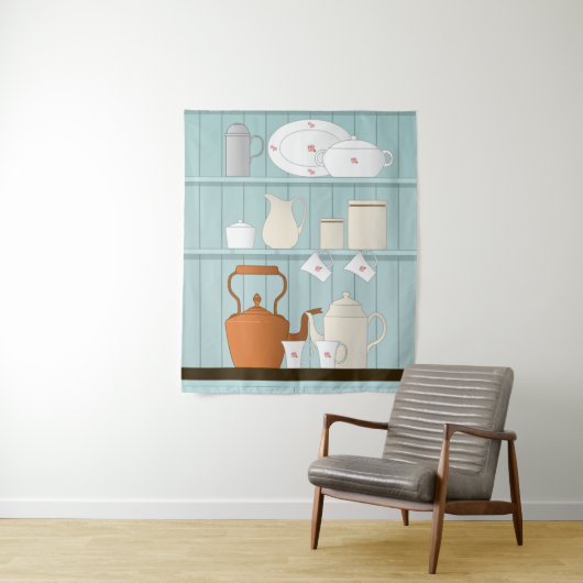  Kitchen Illustratie Wandkleed (In situ)