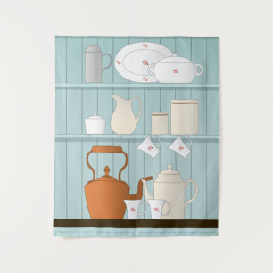  Kitchen Illustratie Wandkleed
