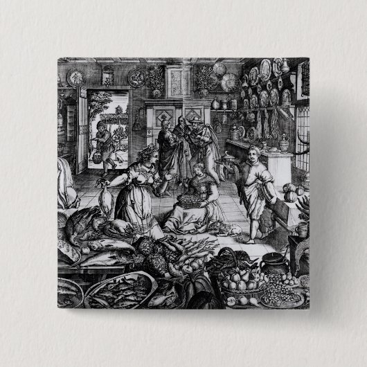 Kitchen Interior Vierkante Button 5,1 Cm (Voorkant)