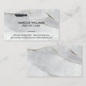 Kitchen Knife | Marmer Visitekaartje (Voorkant / Achterkant)