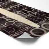 Kitchen Knife met woorden Poster (Hoek)