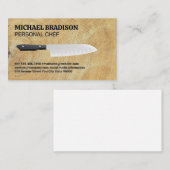 Kitchen Knife | Snijblok Visitekaartje (Voorkant / Achterkant)